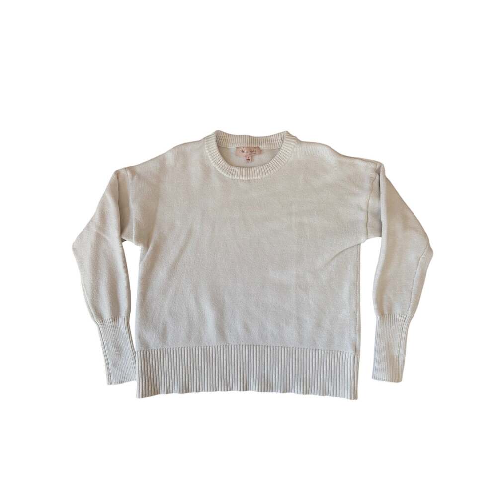 Philosophy Republic Clothing Women’s Ivory Cream Crewneck Sweater Size L